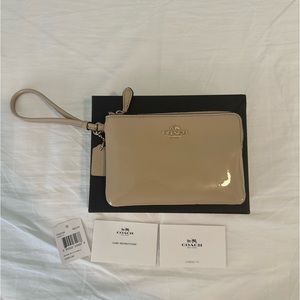 Nude Sparkle Coach Wristlet